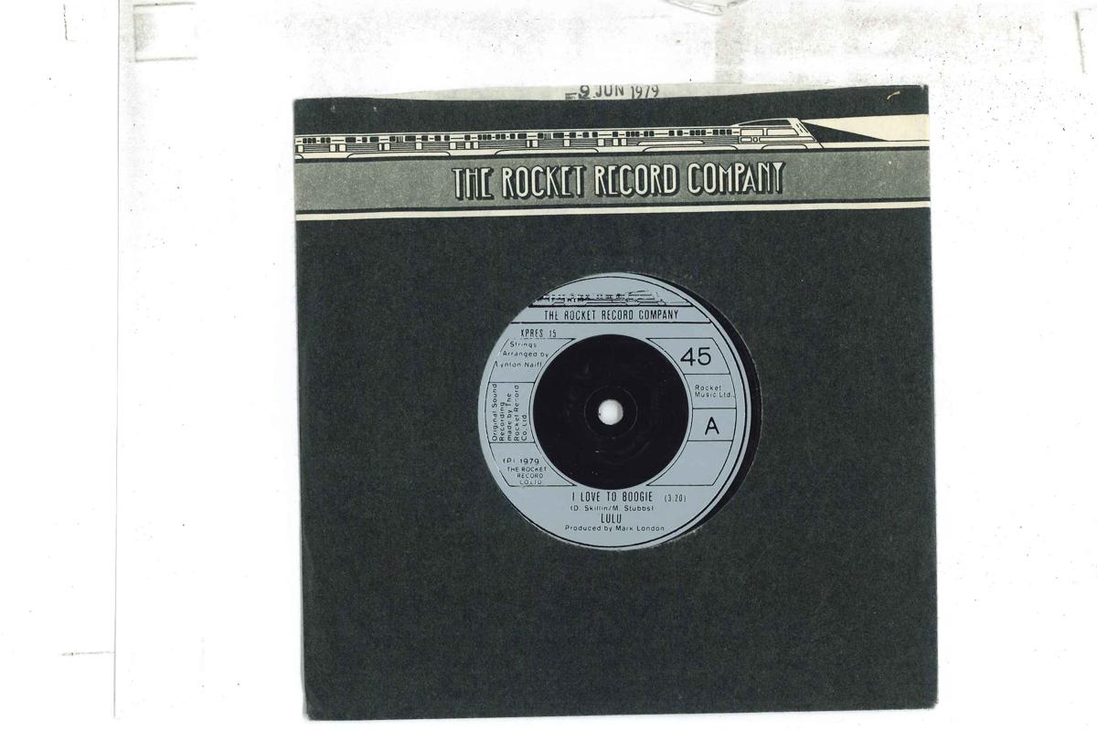 

7inch Record LULU - I Love To Boogie XPRES15 ROCKET RECORD C 1979 UK Pop Used