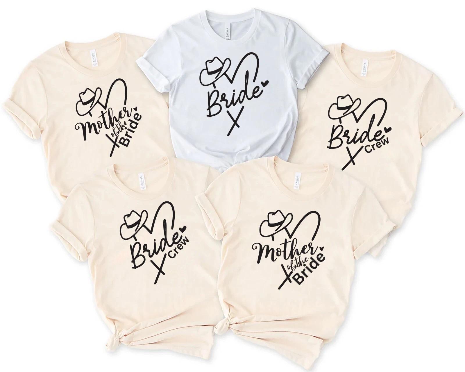 Personalised Hen Party T Shirts, Team Bride Group T Shirt , Cowgirl bride S