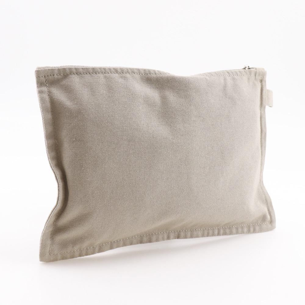 HERMES Bora Bora MM Pouch beige cotton unisex Used