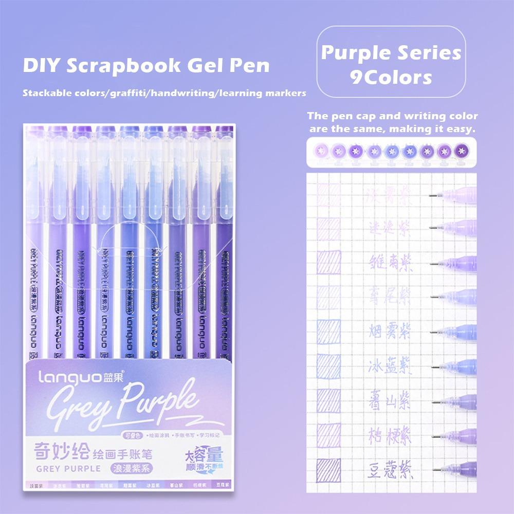 9pcs Art Painting Graffiti Art Markers Large Capacity Highlighter Pen Color Gel Pen  Gift