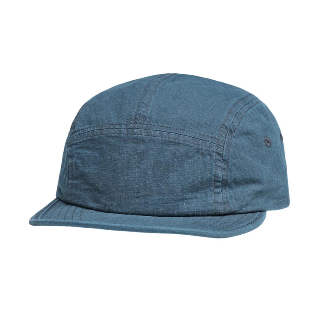 Men Five Panel Camper Cap Lightweight Cotton Unstructured Flat Brim Adjustable Strapback Casual Hat Outdoor
