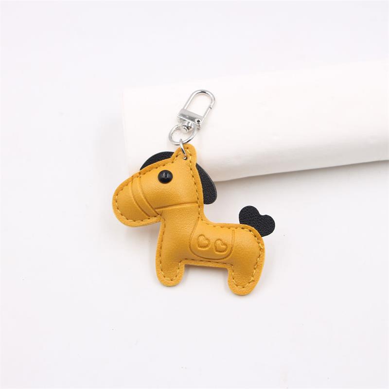 Creative Pony Bag Pendant New Design Keychain Pendant Stylish Embossed Contrasting 3d Pendant High-quality Leather New Year Gift