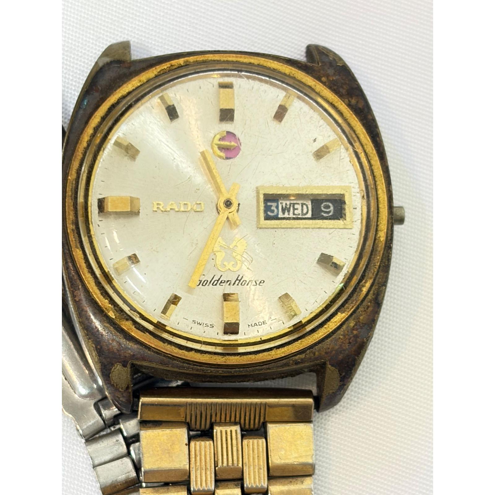 Used [Operating Junk] Rado Golden Horse Day Date Automatic Volume 11817 RADO