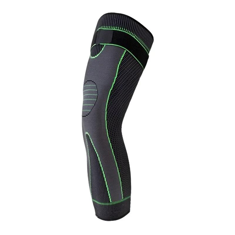 1/2Pcs Full Leg Compression Sleeve With Compression Strap For Women Men Long Leg Sleeve For Running Basketball Football Cycling