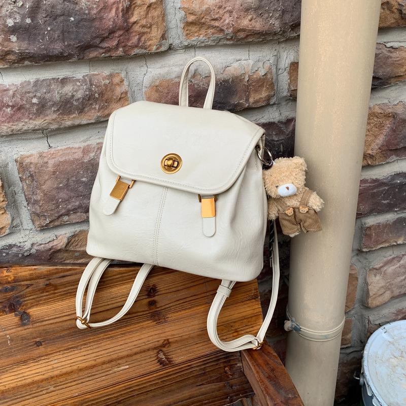 Vintage College Style Backpack Women's New Niche Design Casual Versatile Small Backpack