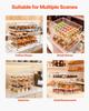 Bakery Display Case, 4-Tier Commercial Countertop Pastry Display Case, Clear Acrylic Bread Box for Kitchen, Party Cake Cabinet with Magnetic Rear Door