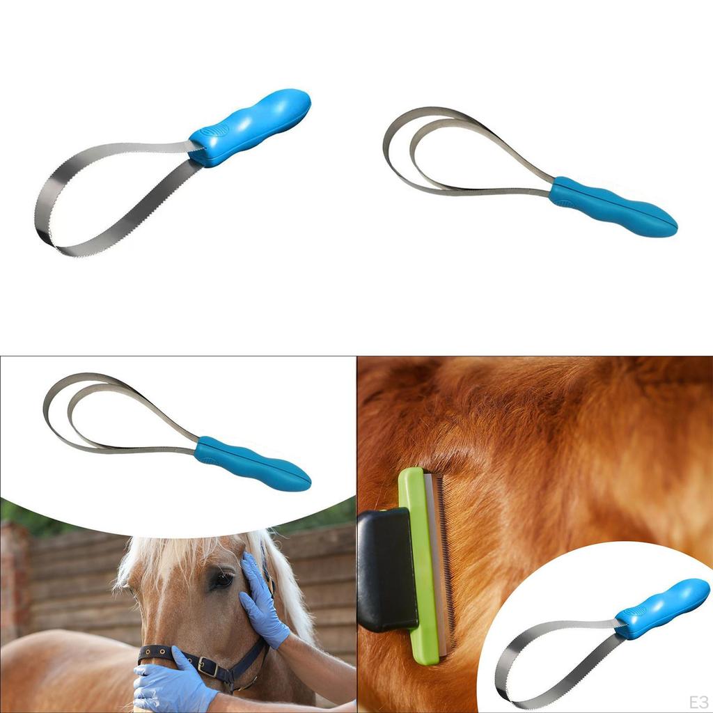 Blade for Removing Animal Hair, Horse Hair Comb with Handle, Accessories, Remover,