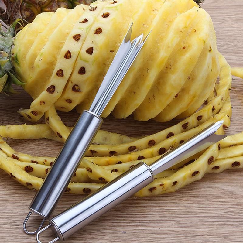 Household Pineapple Shovel Stainless Steel Pineapple Knife Peeler, Peeling And Eye Removing Pineapple Fork Pineapple V-Shaped Digging Tool