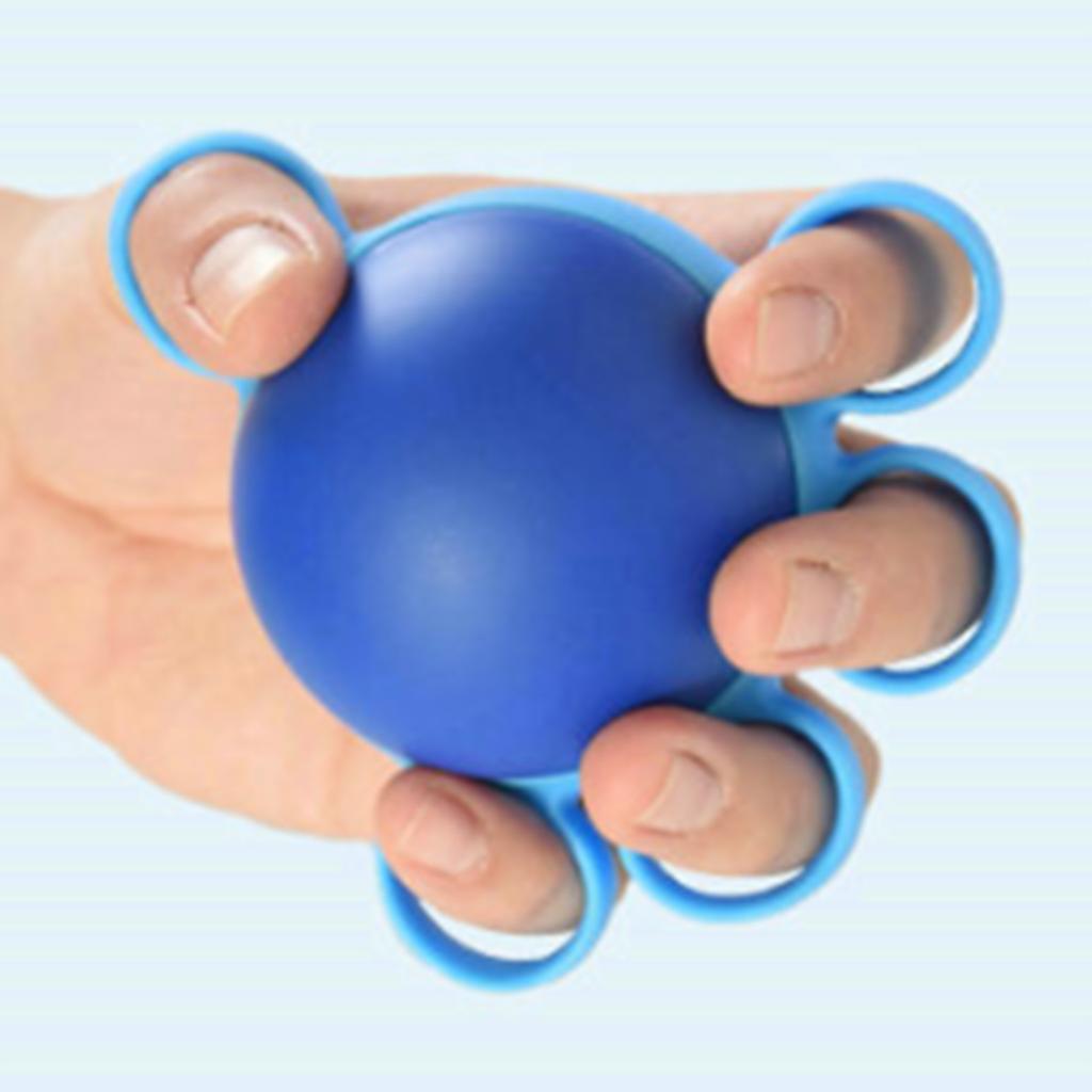 Finger Exerciser Ball Elastic PU Silicone Hand Therapy Grip Strengthener Ball for Climbing Basketball Training