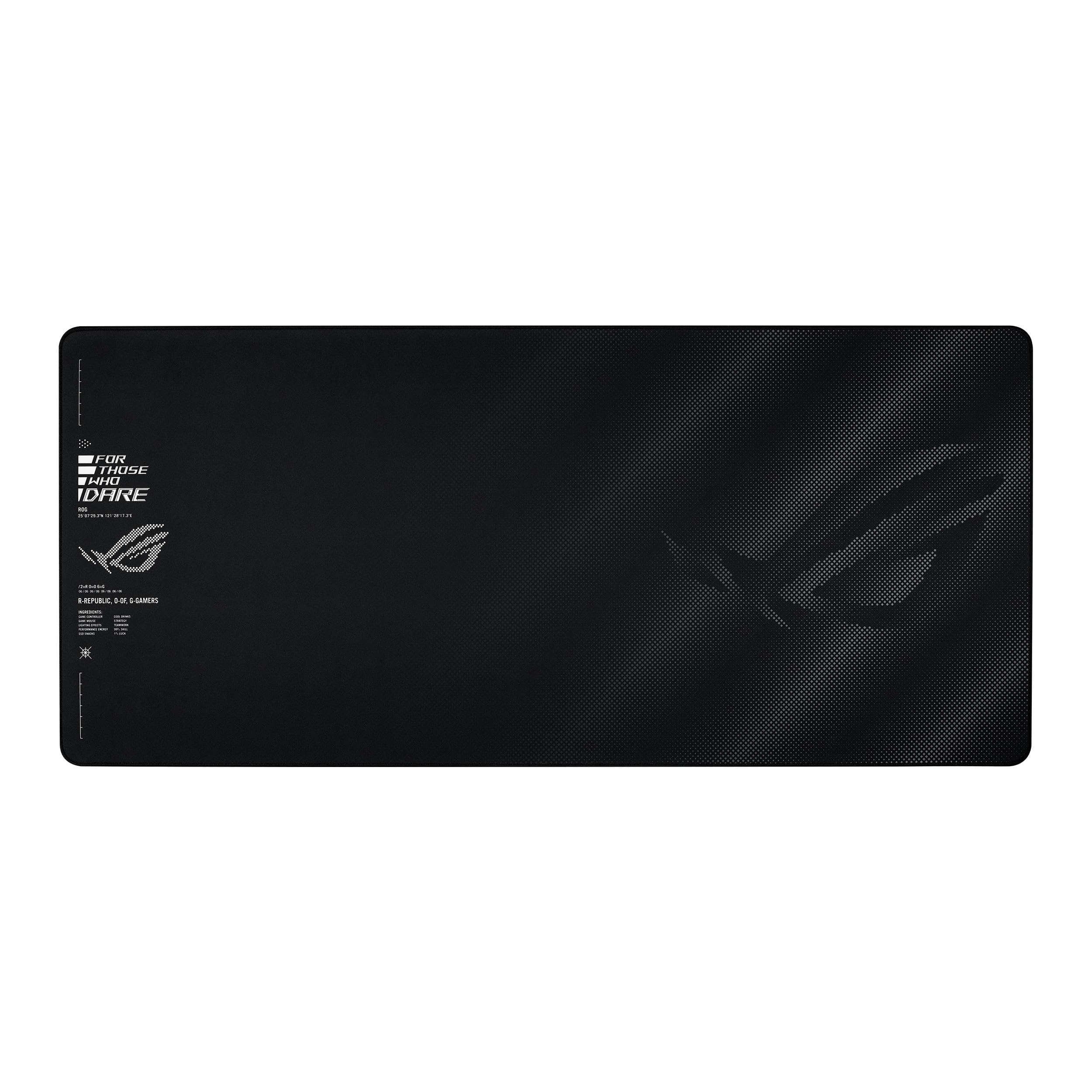 Игровой коврик для мыши ASUS / ROG Sheath II XXL / Большой / Охлаждающая ткань / Плоская прострочка против задиров / Нескользящая резиновая основа / Оригинальный японский продукт