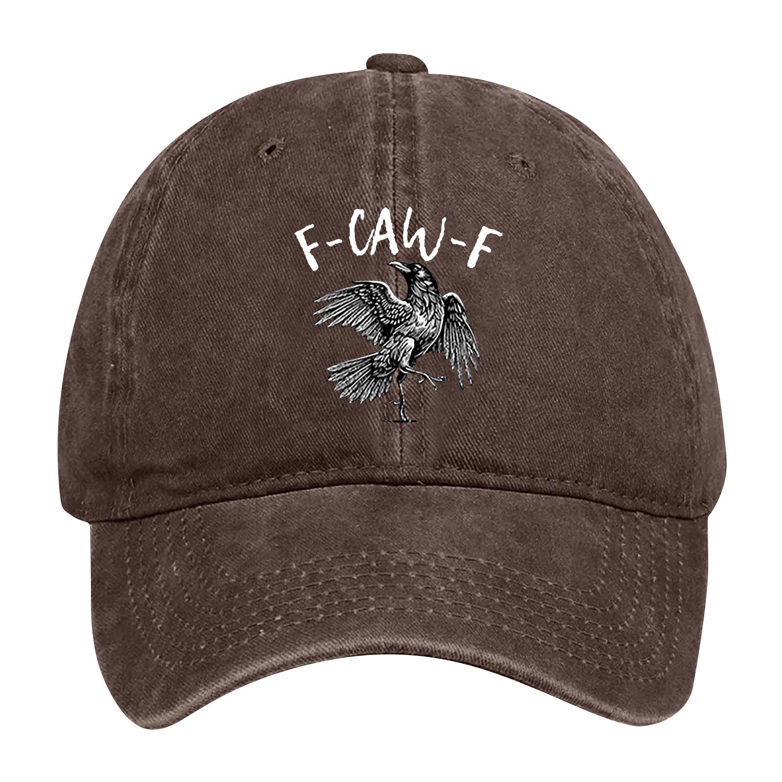 

Кепка Мужская Женская Вышитая Потертая Регулируемая Солнцезащитная Шляпа Хлопковая Смешная Шляпа One Size кофейный