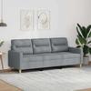 Vidaxl 3-Seater Sofa, Light Grey, 180 Cm, Upholstered In Fabric
