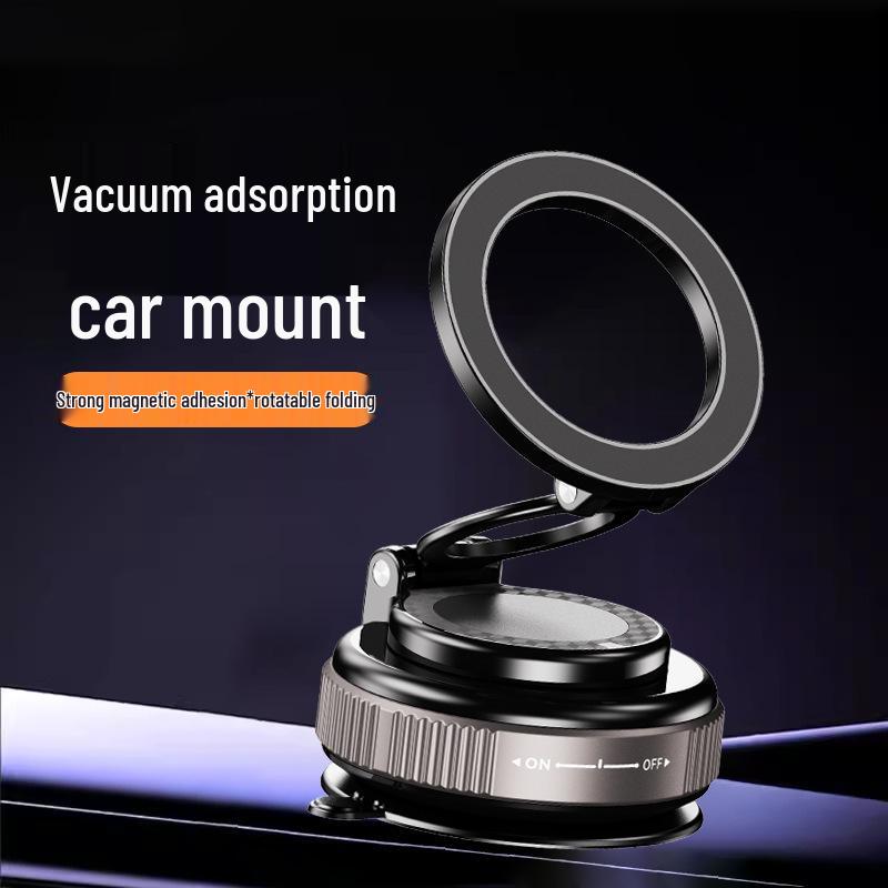 Foldable 360° Rotation Magnetic Car Phone Holder with Vacuum Suction