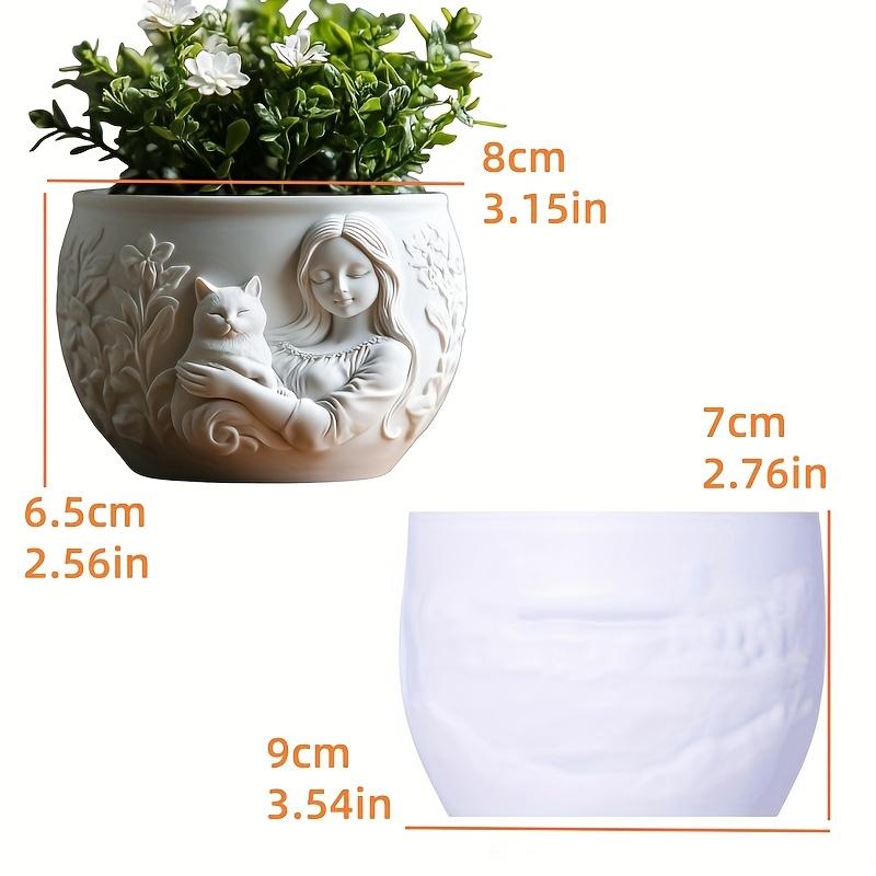 Andělská dívka sukulentní rostlina květináč pryskyřice silikonová forma krásná bohyně úložný box betonová forma dívka svícen sádrová forma