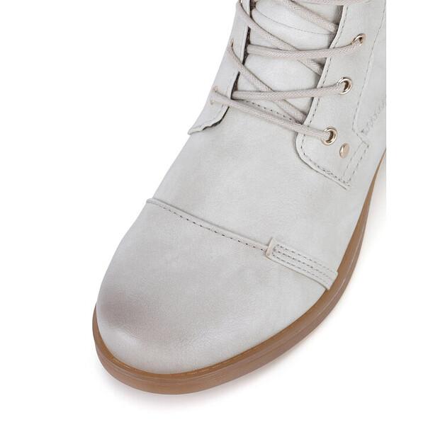 Mustang 1229-513 White Ankle Boots