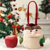 Nowa Świąteczna Dekoracyjna Torba na Prezent, Świąteczna Torba na Cukierki, Świąteczna Torba na Jabłka z Sznurkiem do Ręki