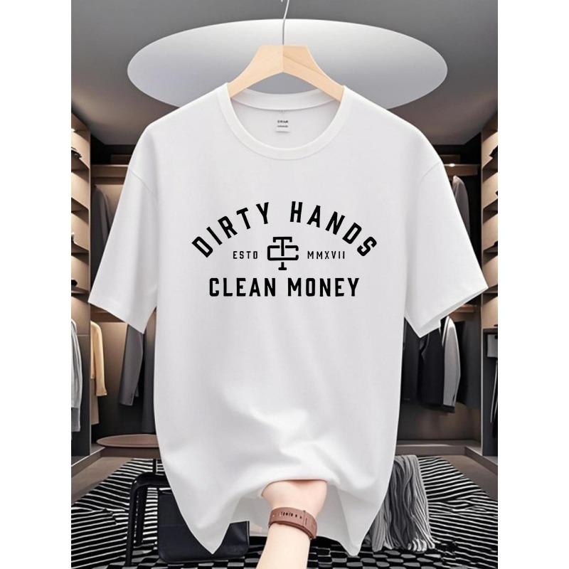 European sizes T-Shirt - Hard Slogan Crew Neck Short Sleeve Tee, Quick-Dry Moisture-Wicking, All-Season Casual & Gym Wear for /Trades/Finance,