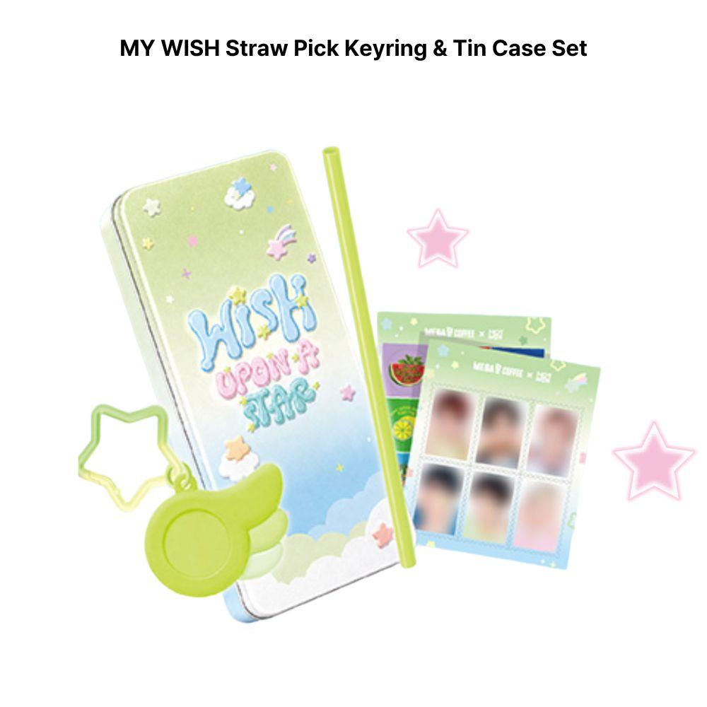 [Official] NCT WISH X MEGA COFFEE MY WISH Keyring Tin Case Mini Log MD