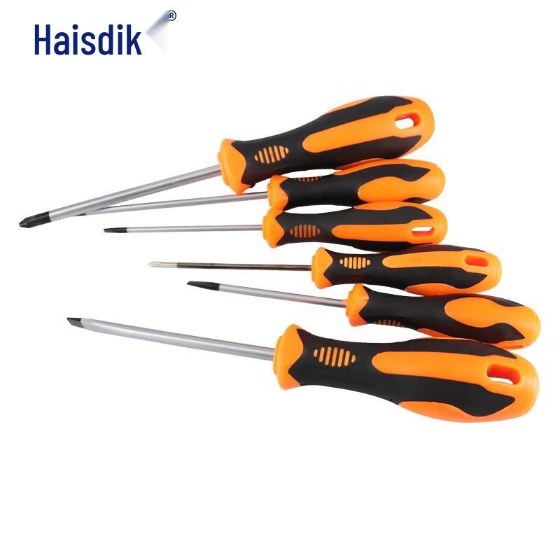 Haysdiek 6-Piece Screwdriver Set 6-piece Set (3 Flathead, 3 Phillips)