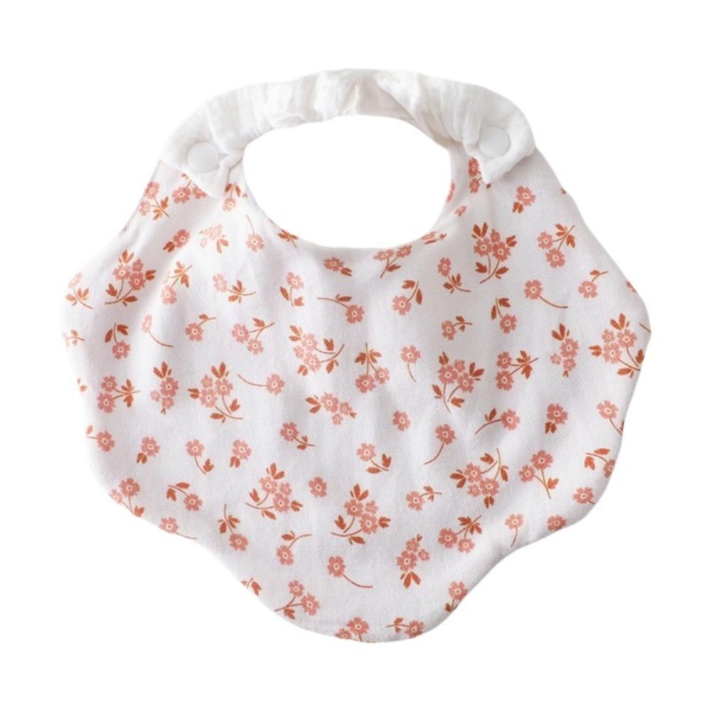 360-Degree Coverage Drool Bib Cotton Gauze Burp Cloth Soft Baby Feeding Bib For Newborn Infants