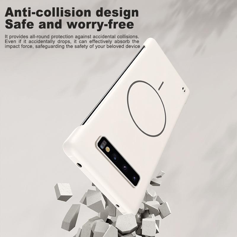 Pentru Husă de Telefon Magsafe fără Ramă pentru Samsung S10 Plus S20+ S21 FE S22 S23 Note 20 Ultra Subțire Fără Ramă PC Dur Acoperire Magnetică