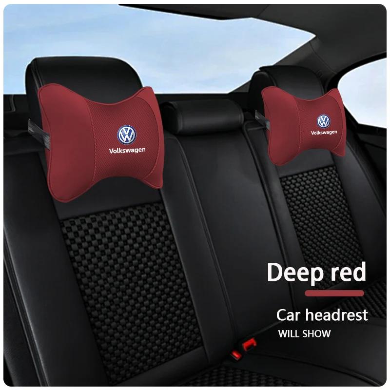 Valve Stems Caps Car Sticker For VW Volkswagen Jetta MK5 Golf Leather Car Seat Headrest Memory Foam Comfort Neck Pillow Auto Int