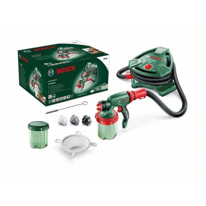 BOSCH Pistolet à peinture PFS 5000 E - 1200 W - Débit : 500 ml/min + Malaxeur