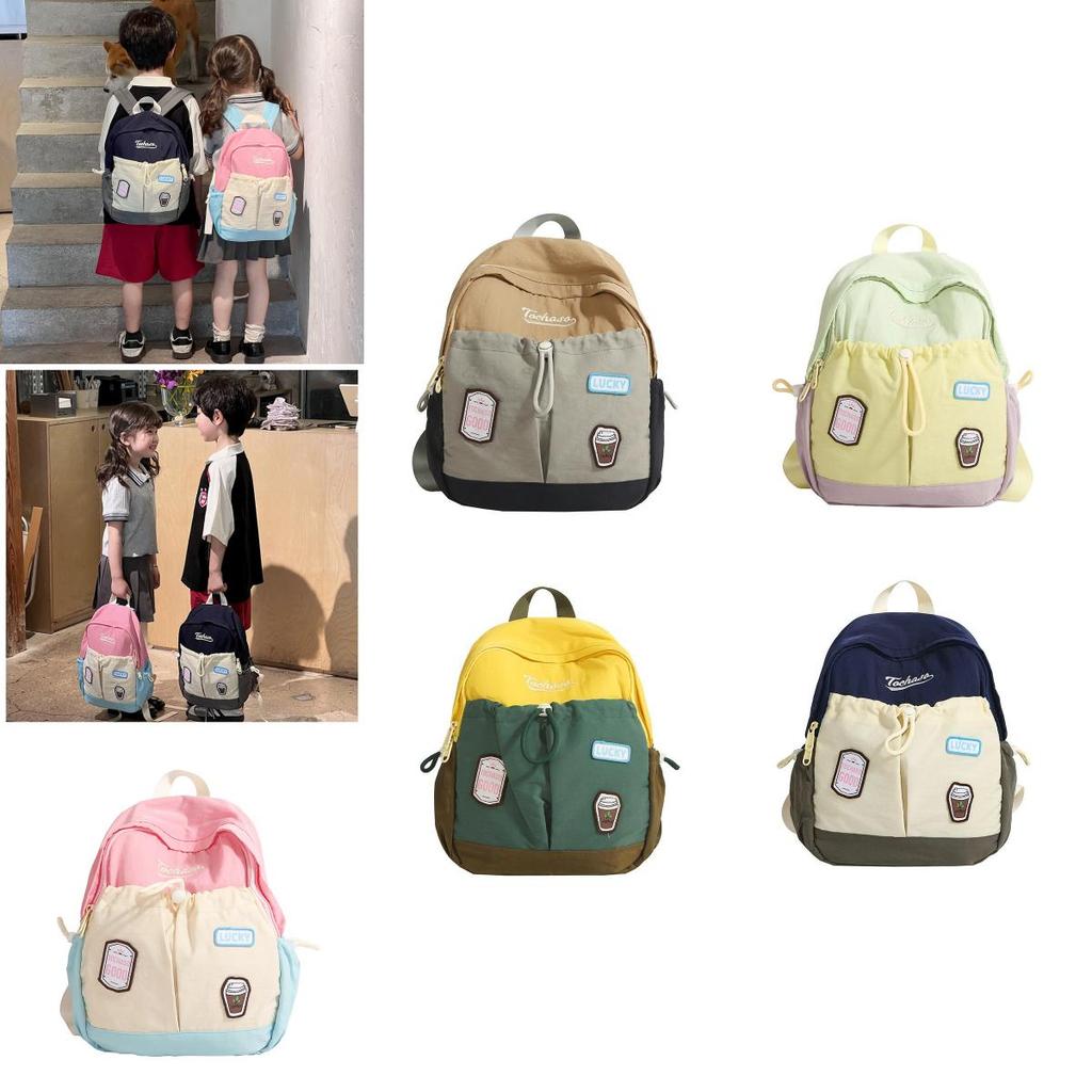 Kids Kids Backpack With Simple Solid Color Design And Nylon Material For Early Learning Activities