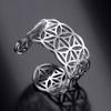 Dawapara Zaad Bloem des Levens Ring Kabbala Heilige Geometrie Mandala Chakra Yoga Sieraden Roestvrij Staal Verstelbare Ringen