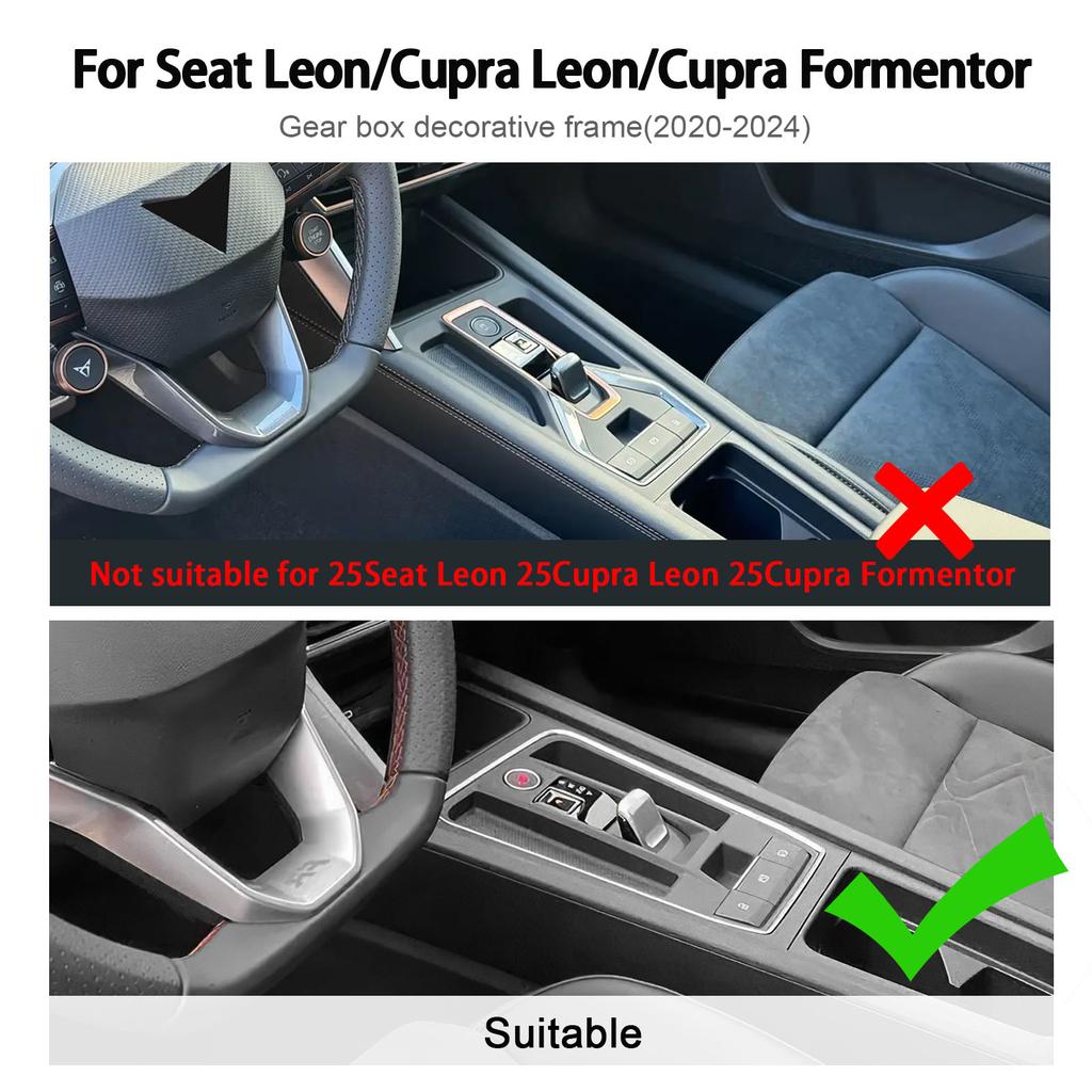 Real Soft Carbon Fiber Sticker For Seat Leon MK4 Cupra Leon Cupra Formentor 2020 2021 2022 2023 2024 LHD RHD Gear Shift Panel