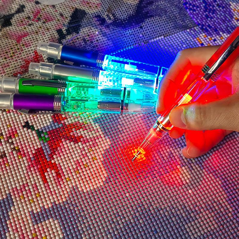 DIY Diamantmalerei Punktbohrer Stift mit LED-Beleuchtung Stifte Stickerei Kreuzstich Nagelkunst DIY Werkzeuge Nähzubehör