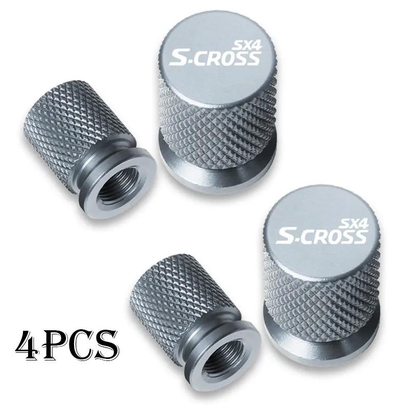 Car Wheel Tire Valve Caps Tyre Stem Covers Airdust Waterproof Accessories For Suzuki SX4 S Cross