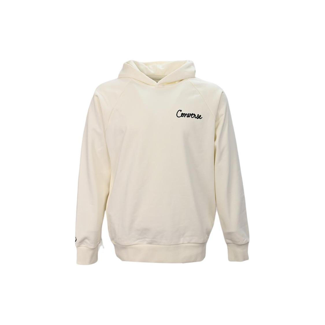 

New Converse RAGLAN ELEVATED Sweatshirts Men s White 10024580-A04 M