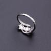 Hecheng Adjustable Diamond Flower Index Ring