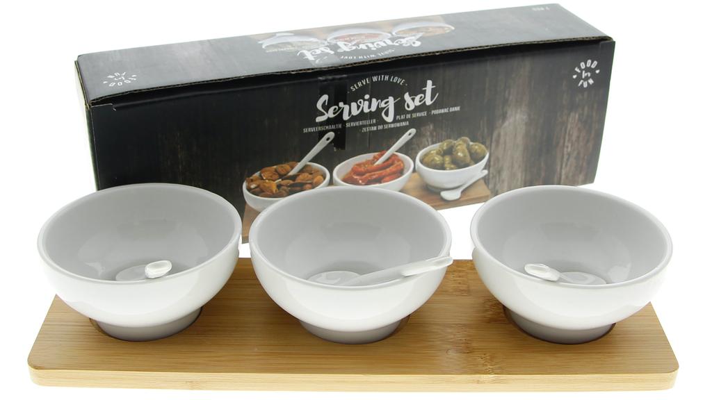 SAUCE BOATS, DIP CONTAINERS, 3-PIECE SET