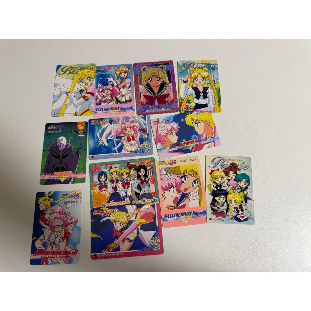 Used Sailor Moon card and sticker set