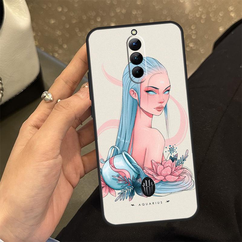 Pouzdro na telefon s horoskopem, dívkou, Štírem, Býkem, Pannou pro Nubia Red Magic 8 Pro Redmagic 5G 5S 6R 6S 7S 8S Pro Plus 6 7 Pro Cover