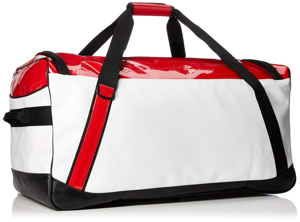 SSK Enamel Shoulder Bag for Equipment and White X Red Catcher's Helmet, (1020)
