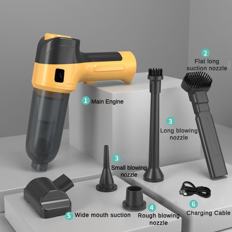 120W vysoce výkonný vysavač do auta Přenosný bezdrátový ruční vysavač Malý stolní vysavač pro domácnost