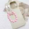 Elegant Bowknot Pendant Keyring 3D Cherries Keychain Portable Beaded Key Chain Jewelry Bag Accessory for Women and Girls