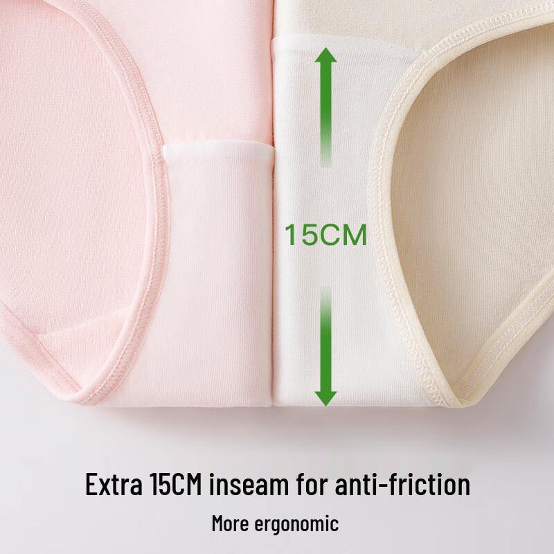 Yimian Women's 7A Antibacterial Pure Cotton Seamless Briefs 3-Pack