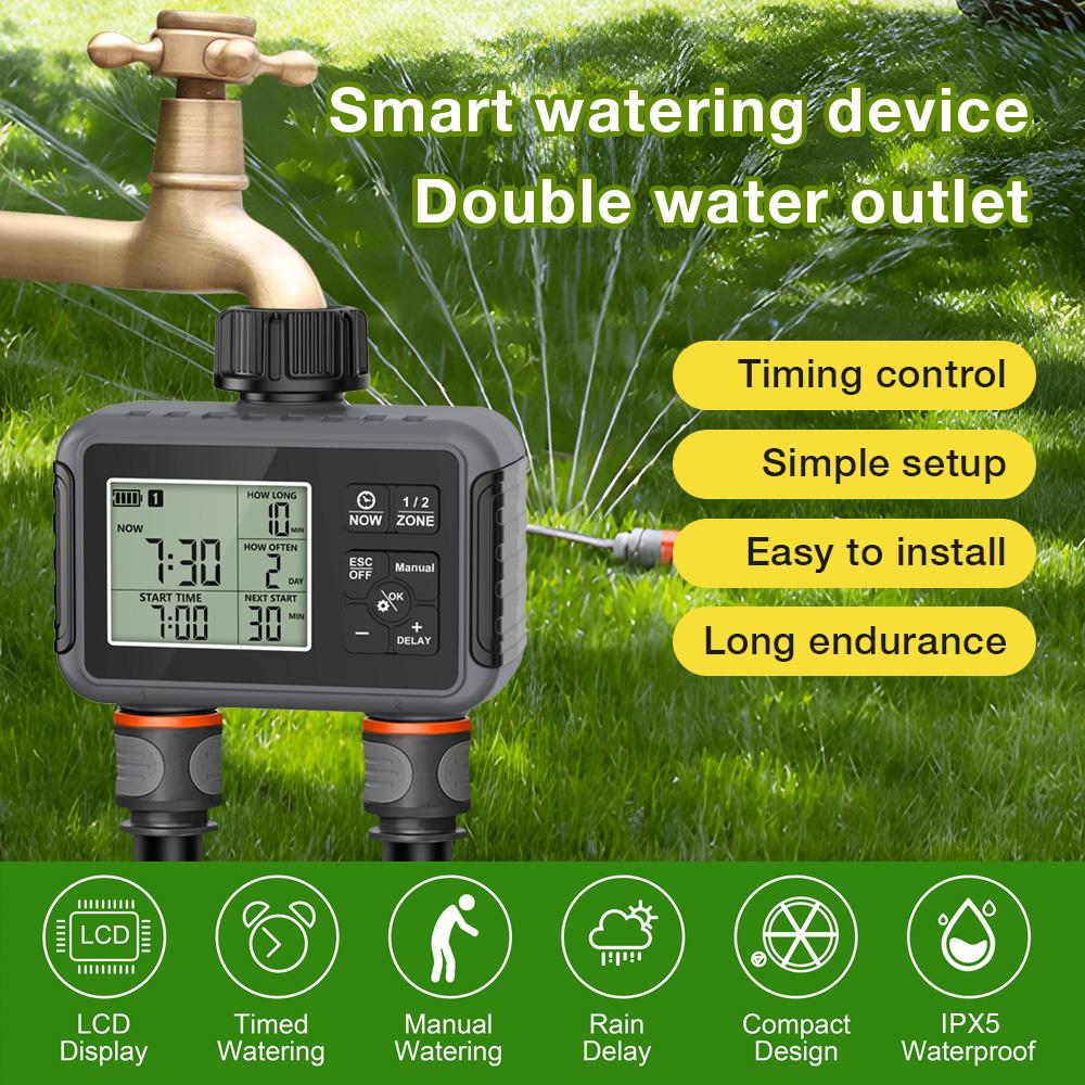 1/2/3/4-Outlets Automatic Irrigation Time Automatic Irrigation Programmer Watering System Garden Watering LCD Display Smart Home