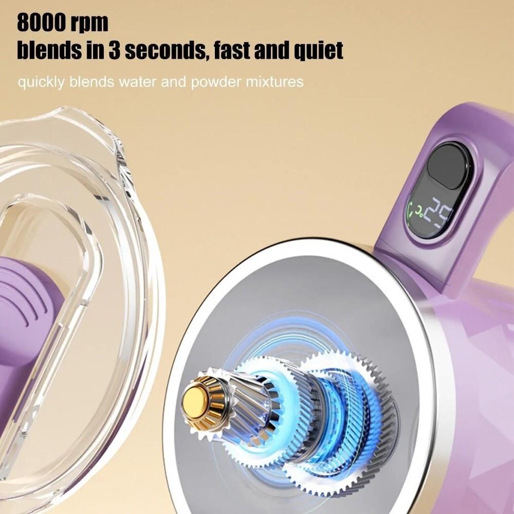 Rechargeable Heating Mixer Cup Temperature Display Espresso Cup  for Milk Tea Chocolate