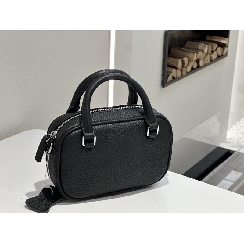 Сумка для боулинга, Кожаная сумка Boston, Нишевая однолямочная сумка через плечо One Size чёрный