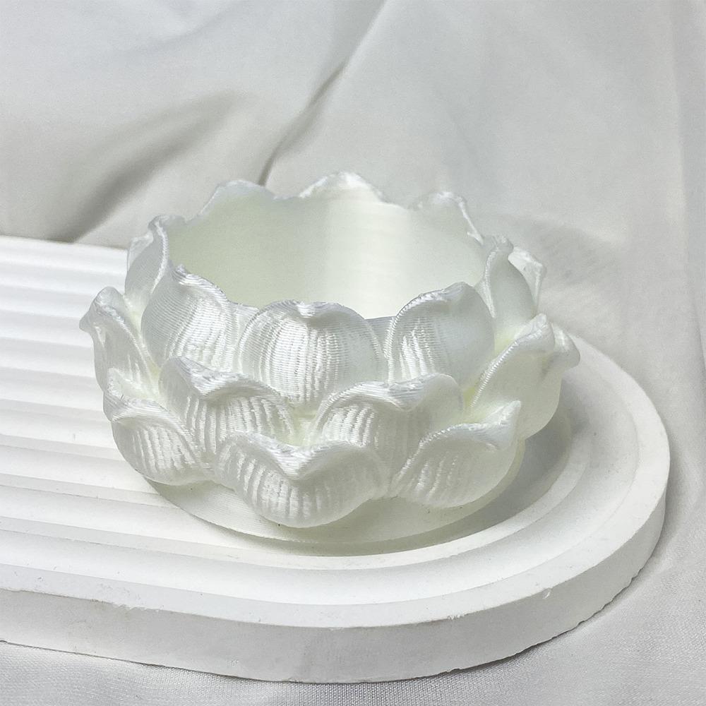 

Lotus Shaped Growing Pots Plastic Nursery Pots Keys Holder Flower Container for Living Room белый