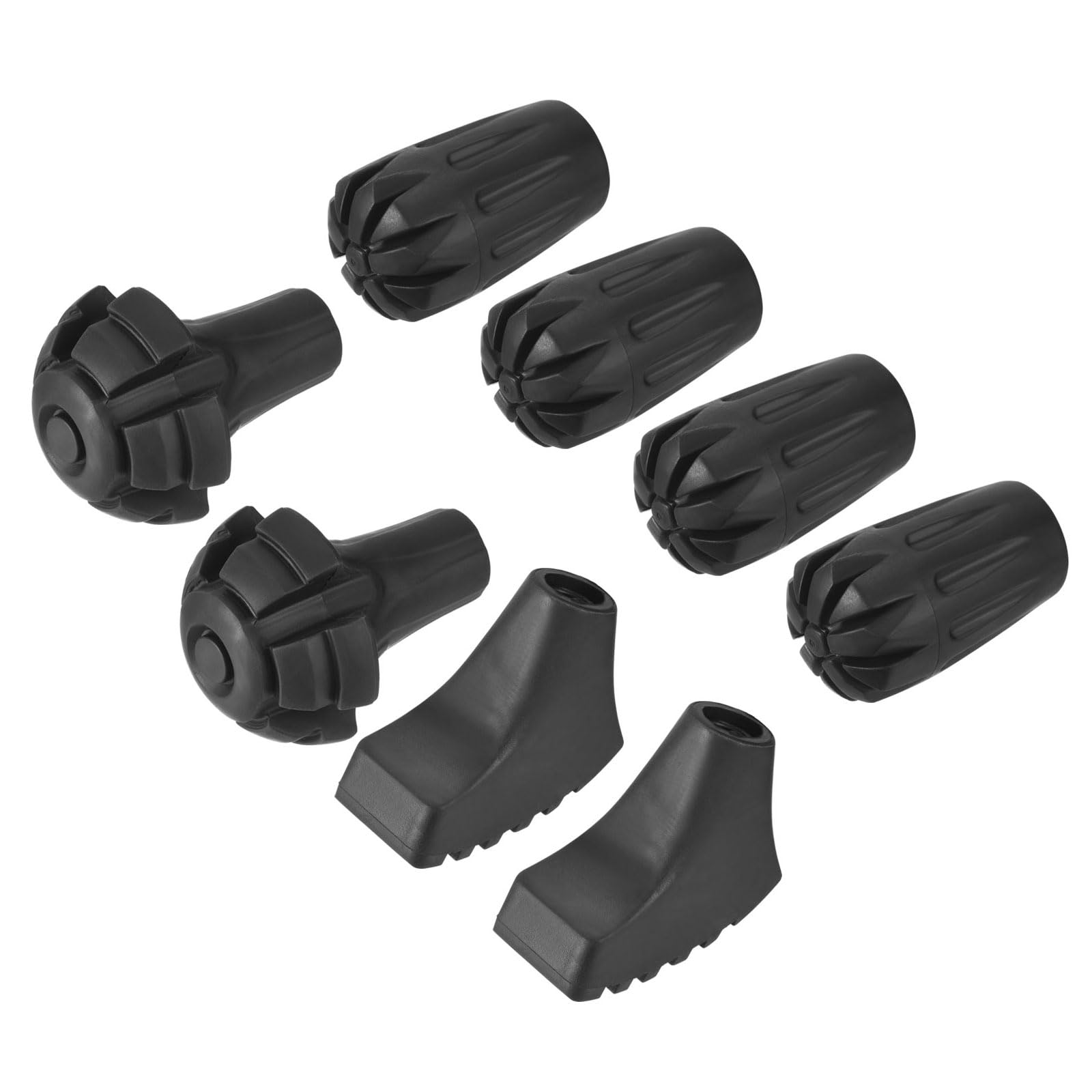 

M METERXITY Набор наконечников для треккинговых палок Сменный наконечник для походных палок Защитный аксессуар для трости (черный)