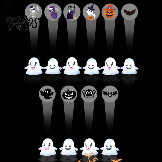 Halloween Atmosphere Light Ghost Projector Light, Mini Spooky Patterns LED Projection Lamp, Cute Lamp for Kids Desktop Night Indoor Tabletop, Mantel,