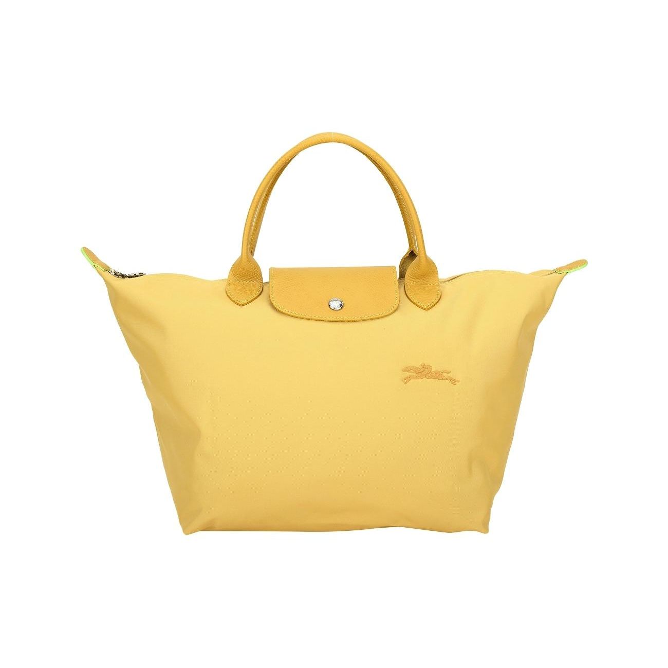 

Longchamp Solid Color Embroidered Logo Snap Zipper Closure Fabric And Leather Dumpling Handbag Small Women handbags Wheat-Yellow 1621919A81-23F Wheat Yellow