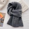 Winter new letter wool knitted small scarf women's warm versatile thickened neck protection scarf