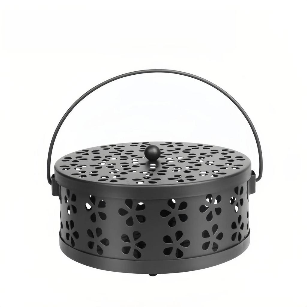 Mosquito Coil Holder Box, Mosquito Coil Burner Container, Mosquito Repellent Coil Stand for Home, Garden, Outdoor and Camping